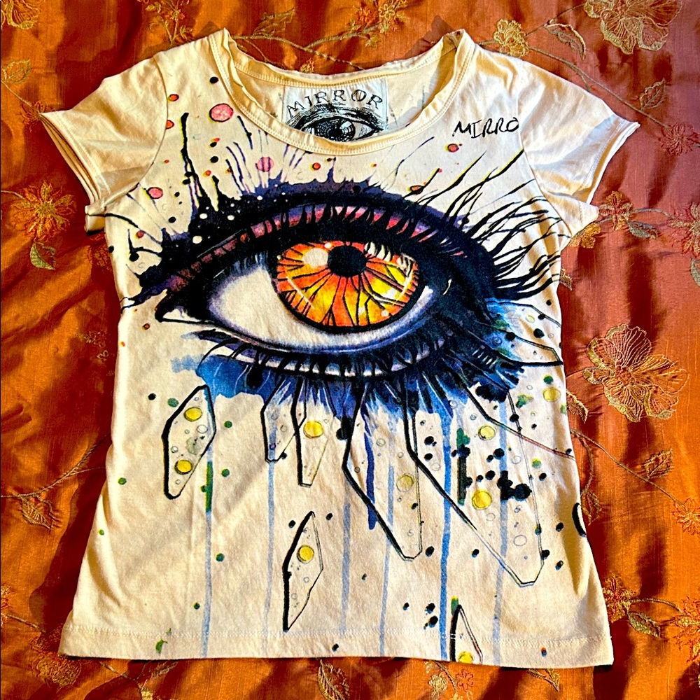 MIRROR WEAR Eye T-Shirt Size Small